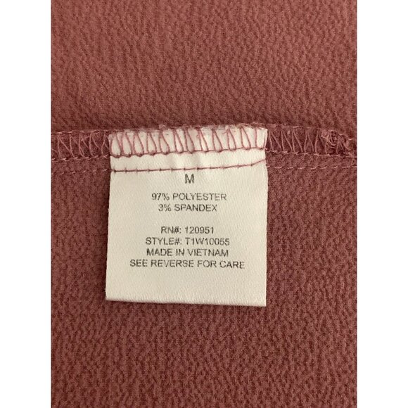 Olive & Oak Womens Mauve Short Sleeve Keyhole Blouse Size M - Picture 8 of 9